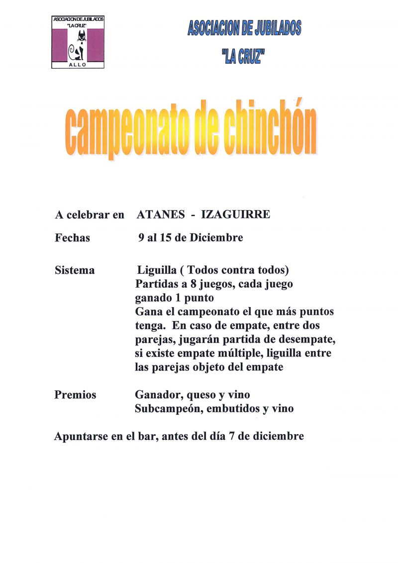 CAMPEONATO DE CHINCHÓN