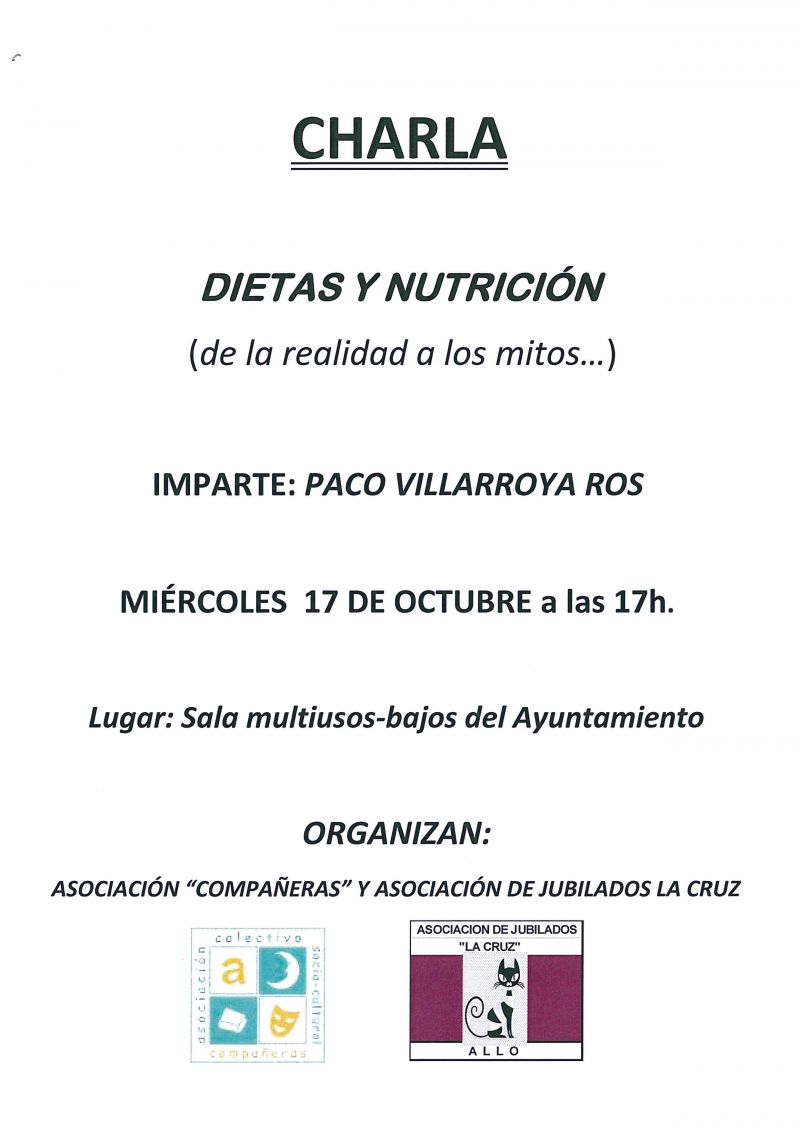 Charla Dietas y nutrición