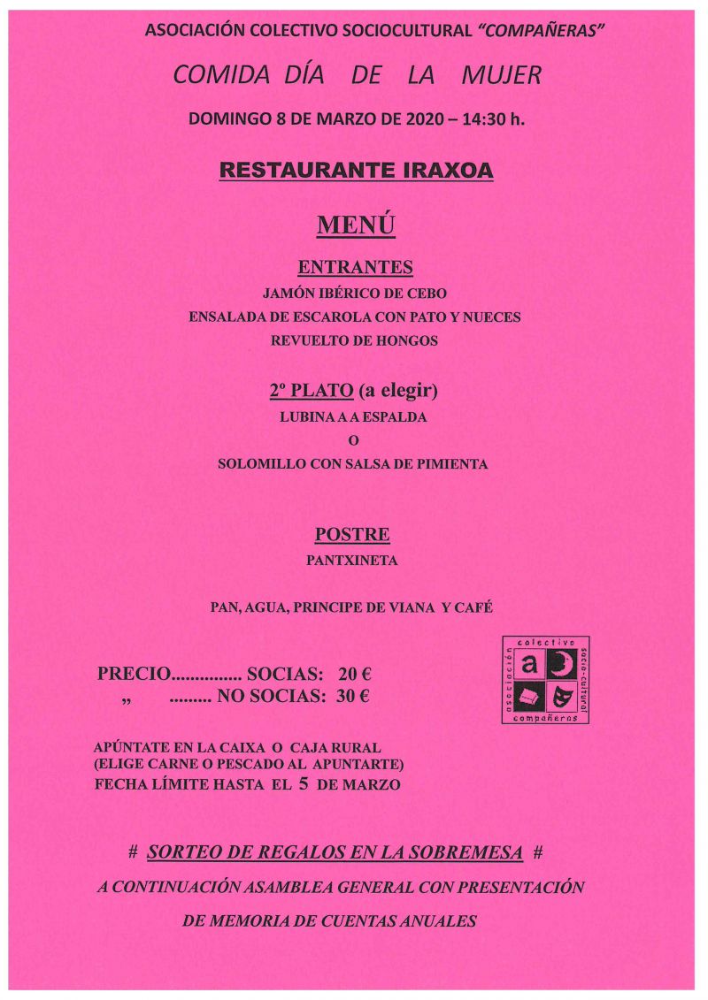 COMIDA DÍA DE LA MUJER