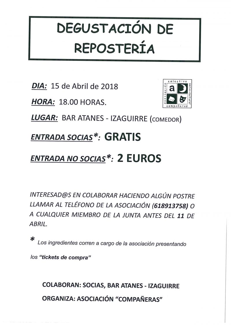 DEGUSTACIÓN DE REPOSTERÍA