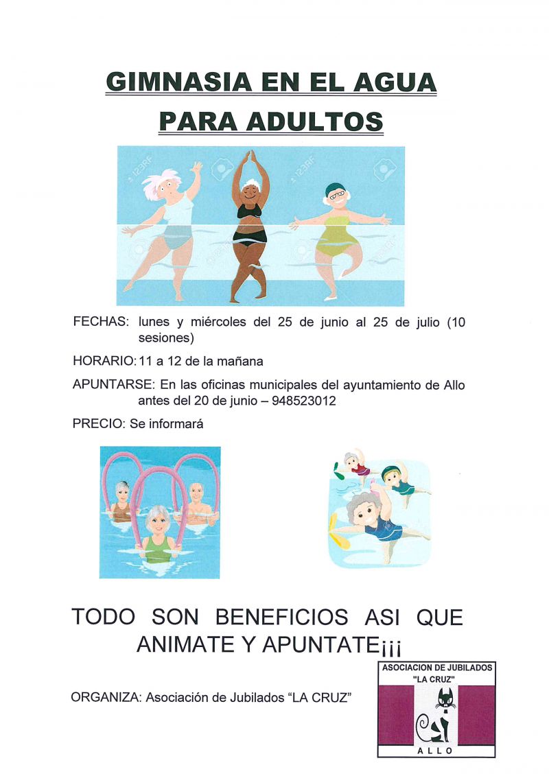 GIMNASIA EN EL AGUA PARA ADULTOS