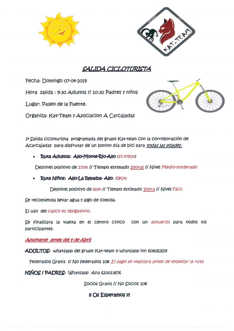 SALIDA CICLOCULTURISTA
