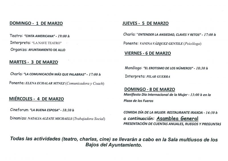SEMANA CULTURAL COMPAÑERAS 2020
