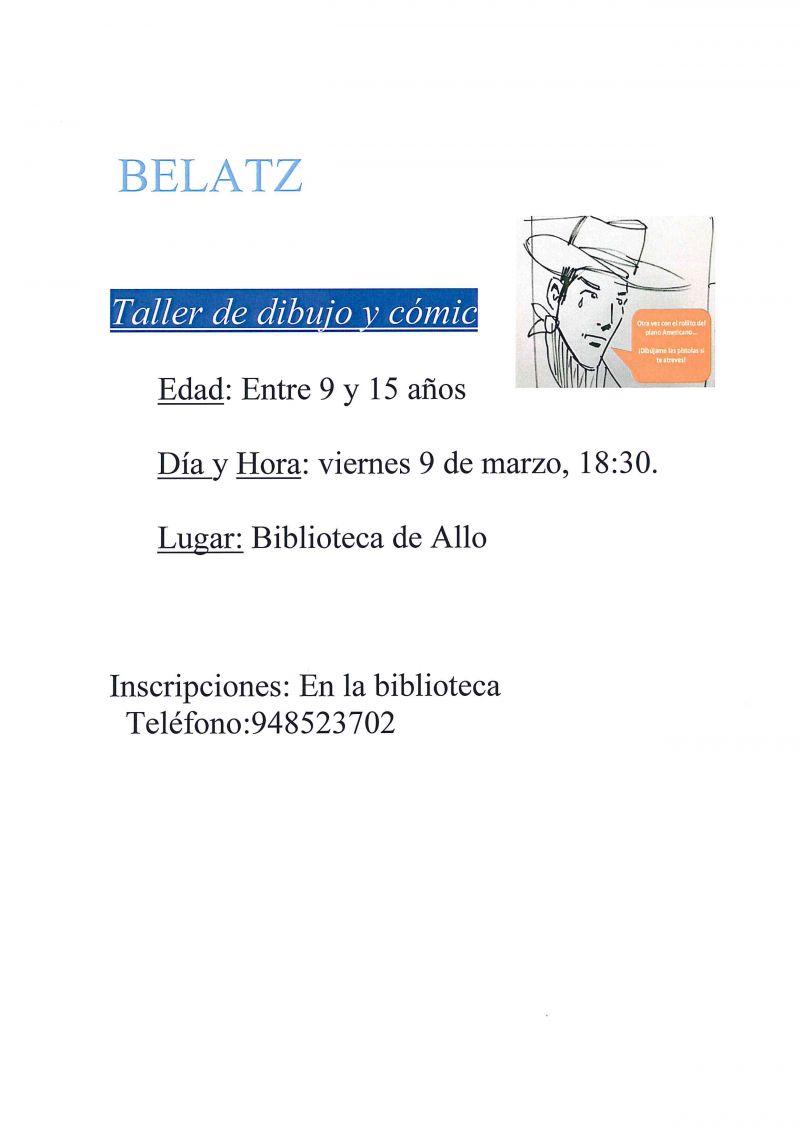 taller de dibujo y comic