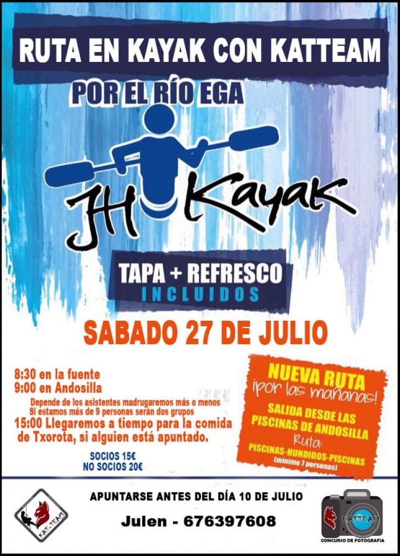 ruta en kayak con Katteam