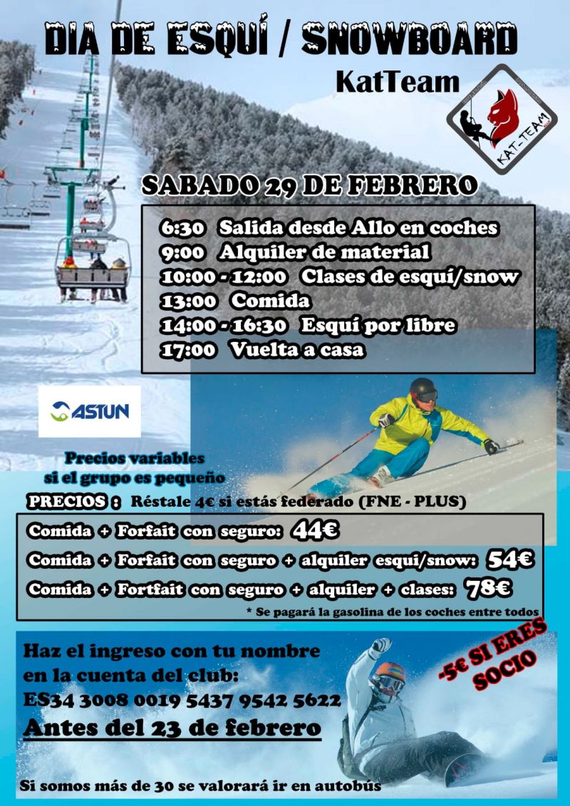 DÍA DE ESQUÍ - SNOWBOARD