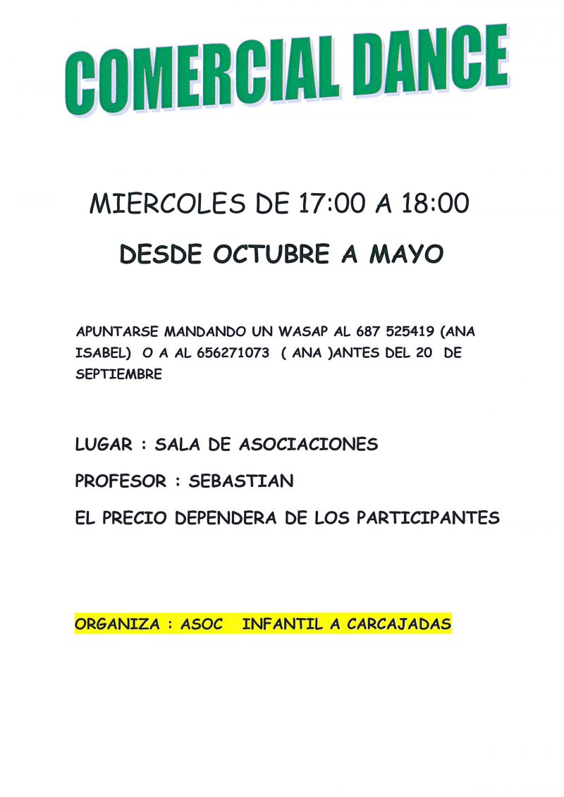 Curso Comercial Dance