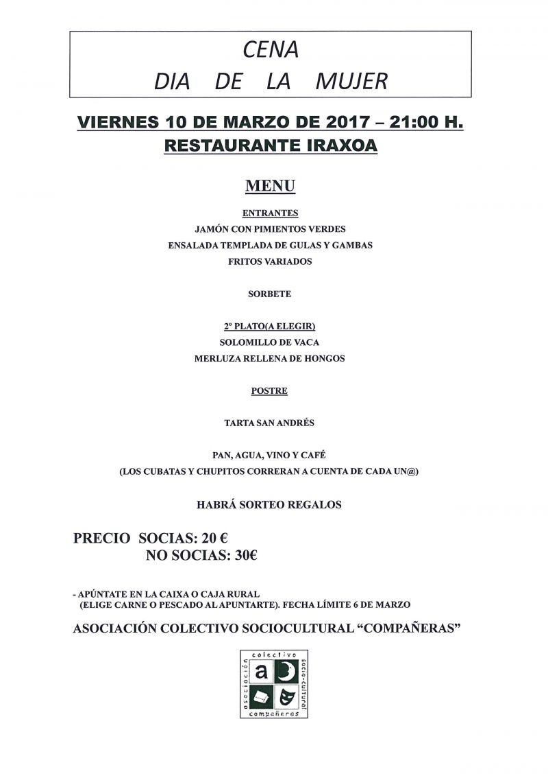 cena de la mujer