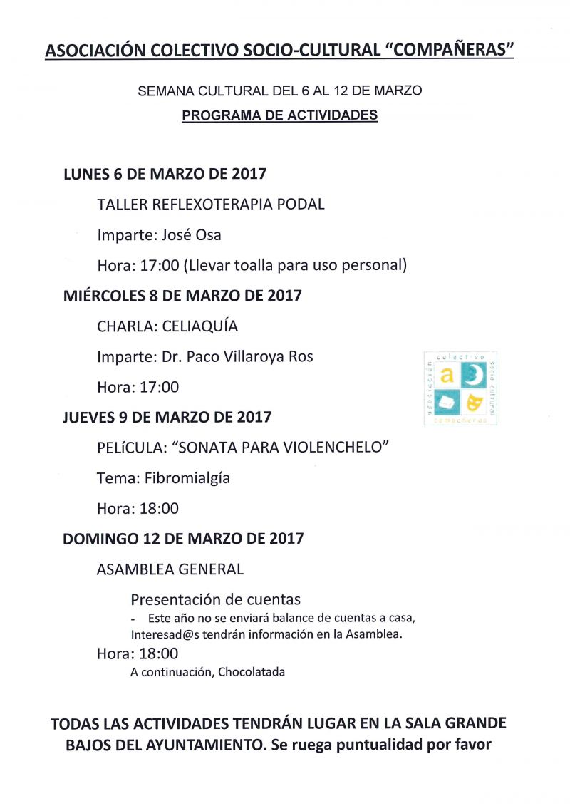 SEMANA CULTURAL COMPAÑERAS
