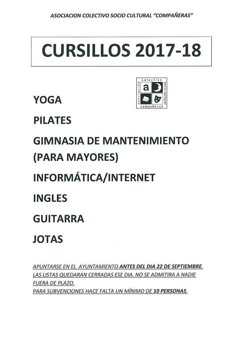 CURSOS OTOÑO - COMPAÑERAS