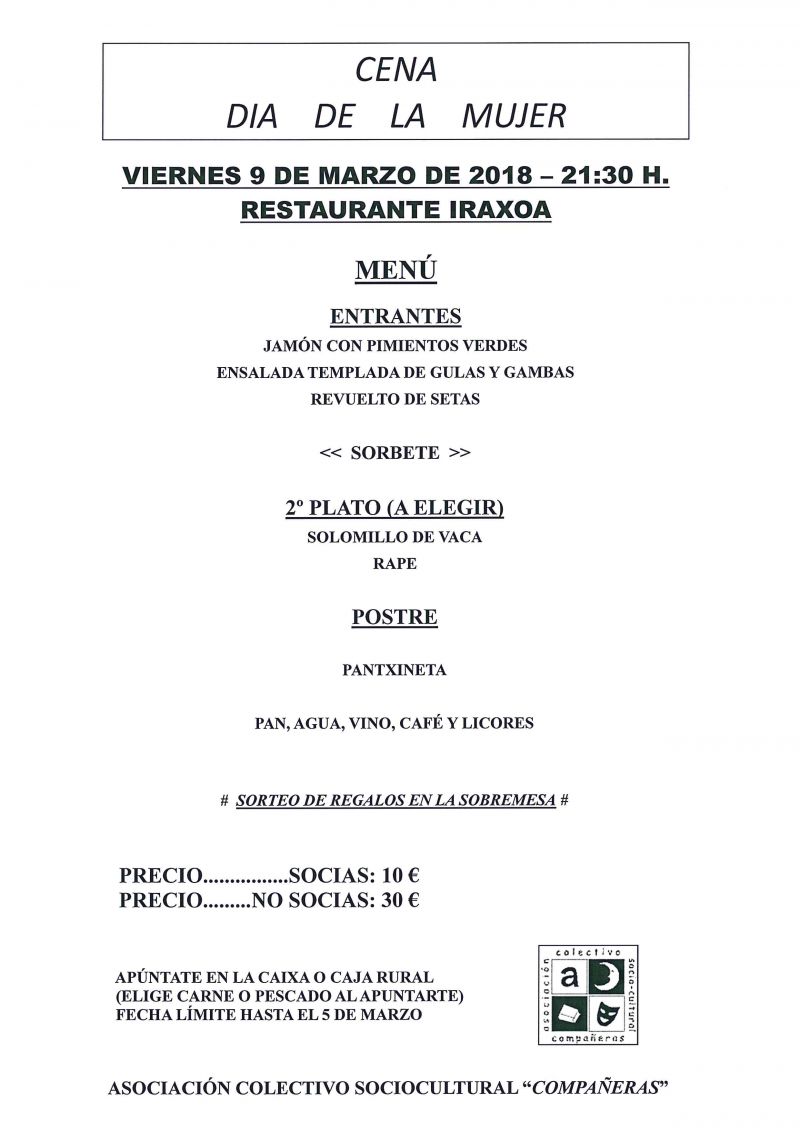 cena de la mujer