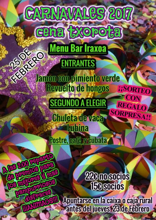 CARNAVALES - CENA TXOROTA