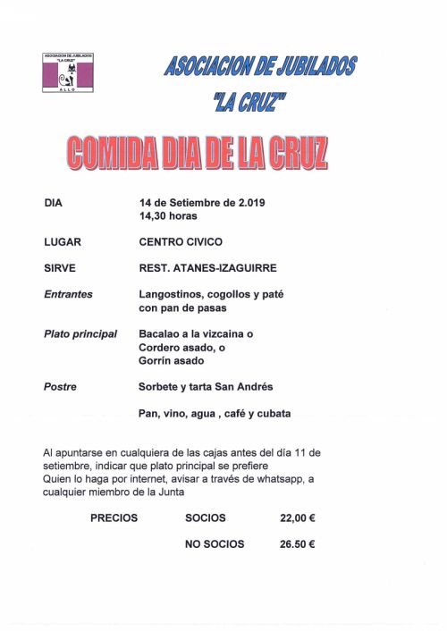COMIDA DÍA DE LA CRUZ