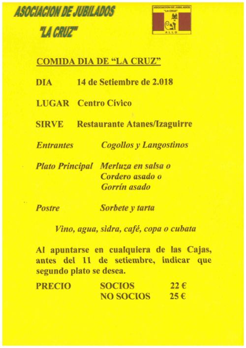 COMIDA DÍA DE LA CRUZ