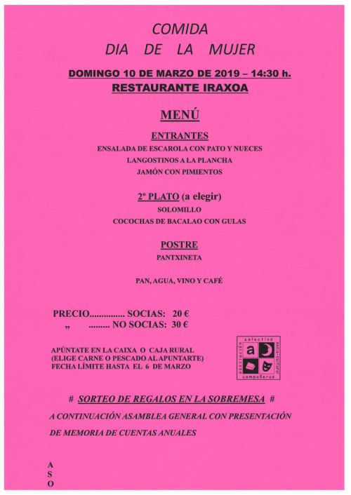 COMIDA DÍA DE LA MUJER