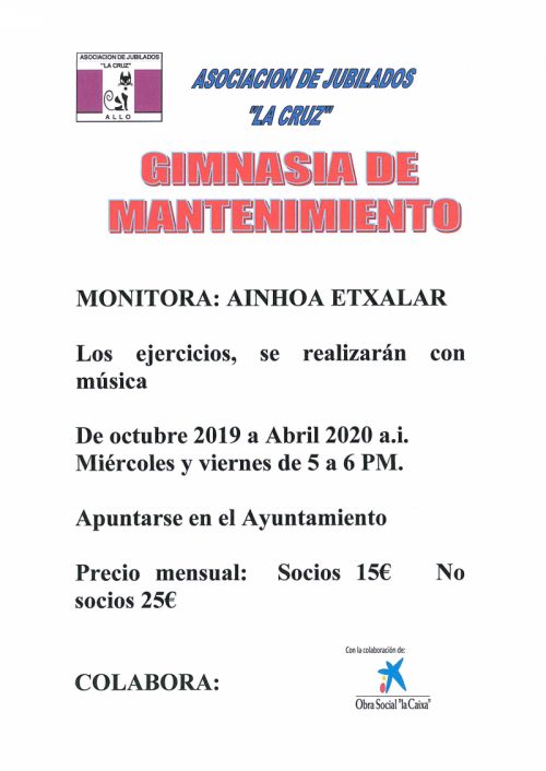 GIMNASIA DE MANTENIMIENTO