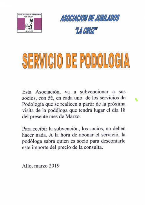 SERVICIO DE PODOLOGÍA