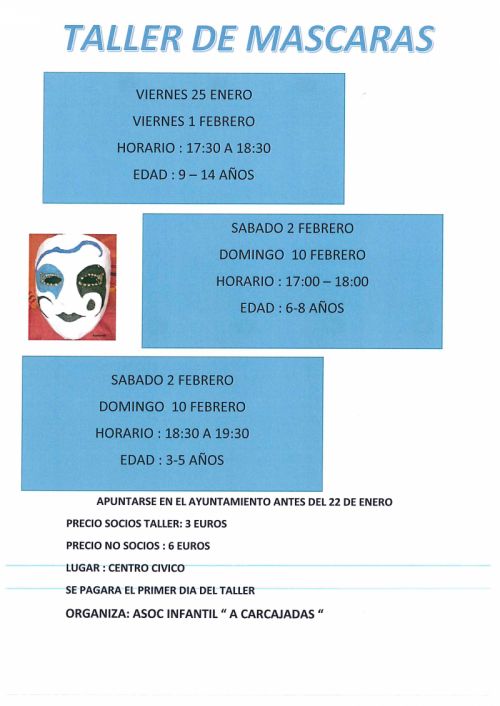 TALLER DE MASCARAS