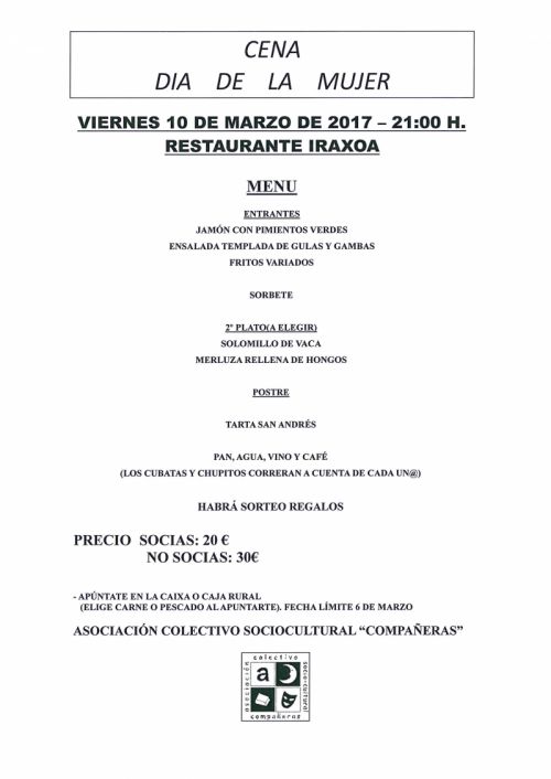 cena de la mujer