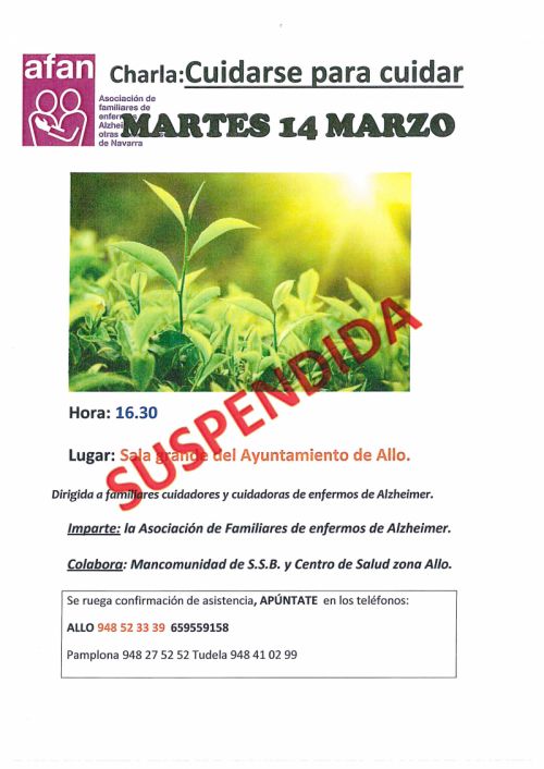 Suspensión de Charla