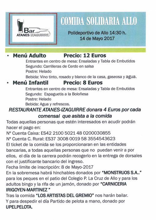 COMIDA SOLIDARIA ALLO