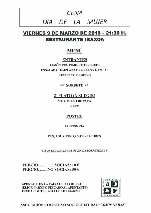 cena de la mujer