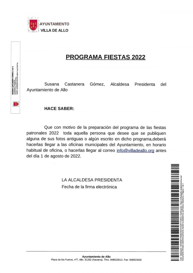 BANDO PUBLICACIONES PROGRAMA FIESTAS