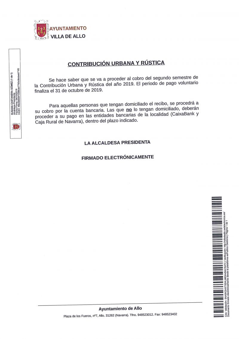 BANDO COBRO CONTRIBUCIÓN