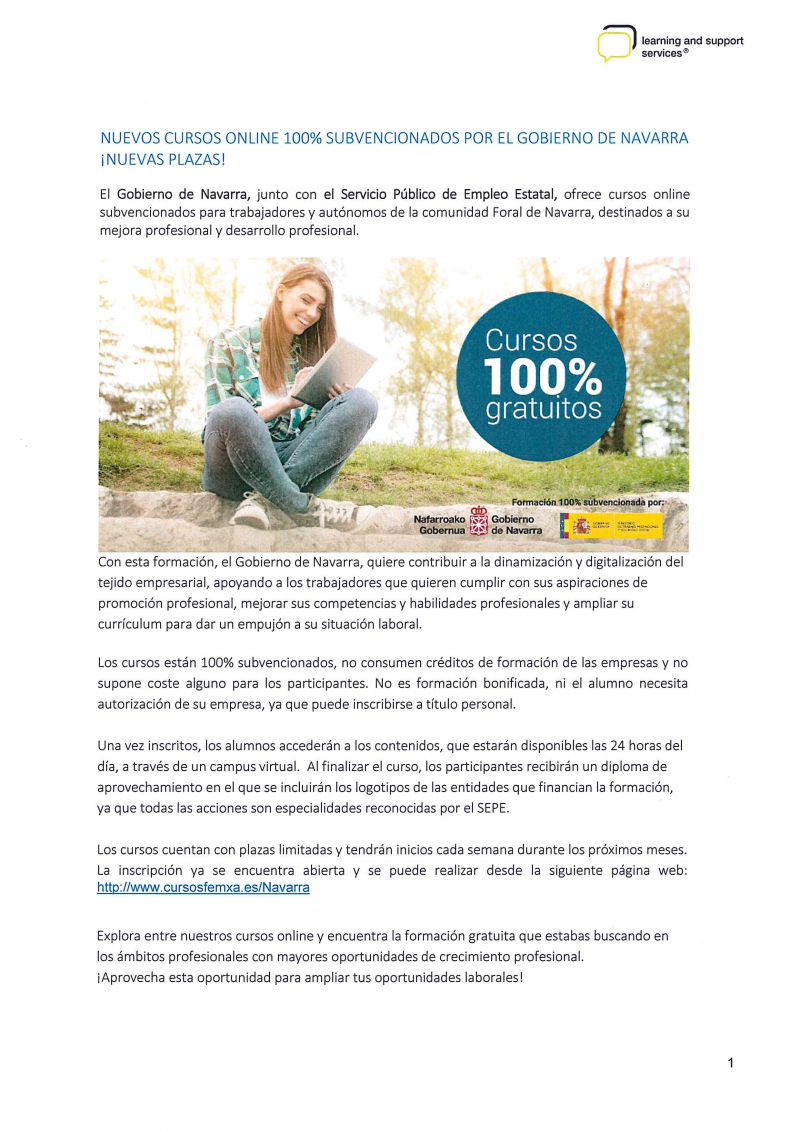 cursos online 100 % subvencionados