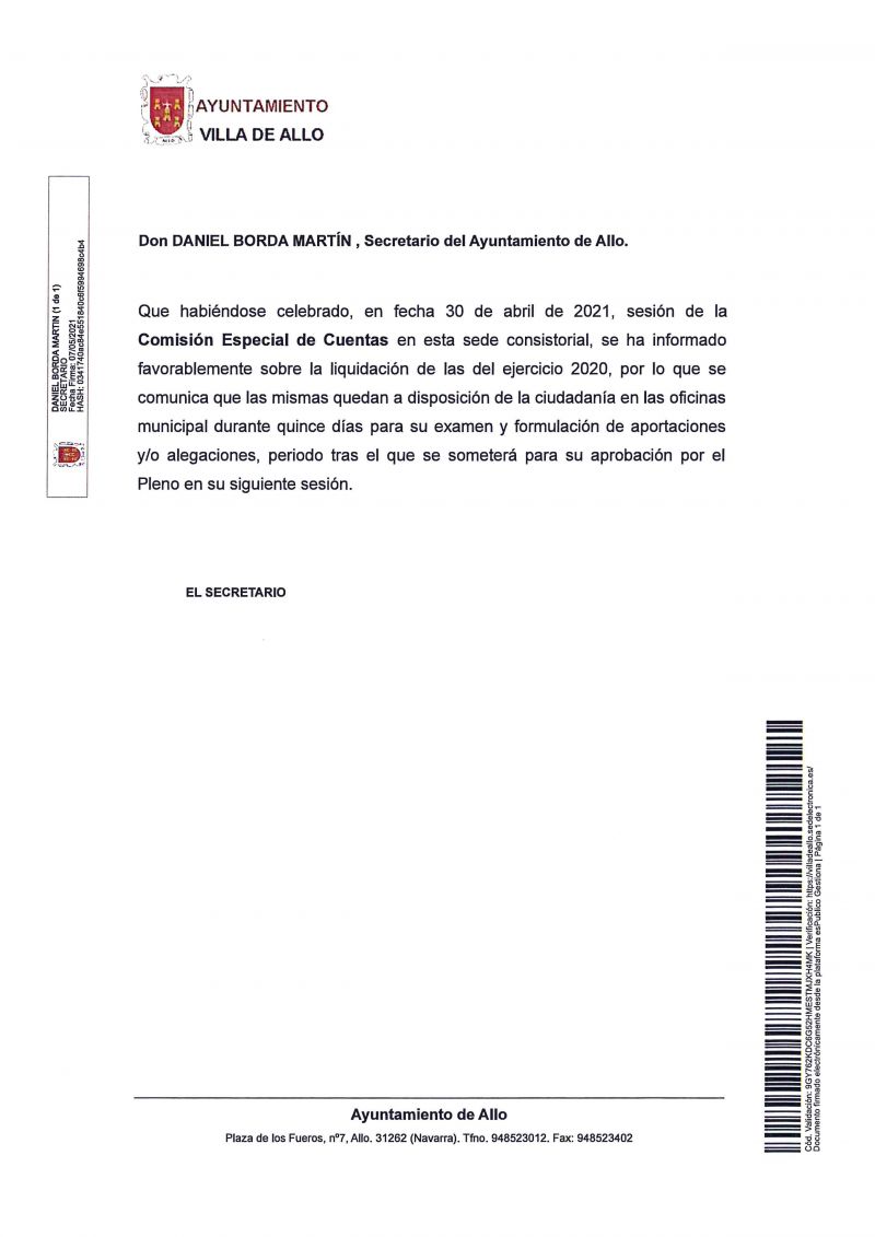 XPOSICIÓN DE CUENTAS 2020