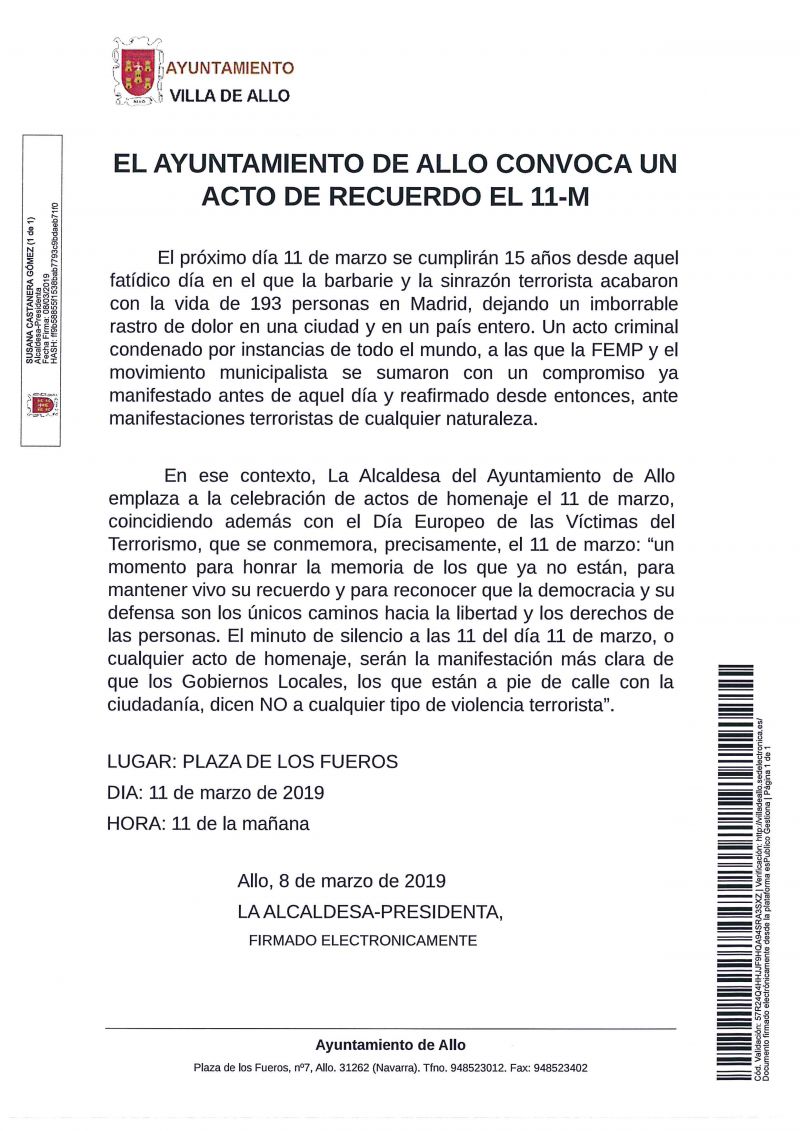 CONCENTRACIÇON 11-M