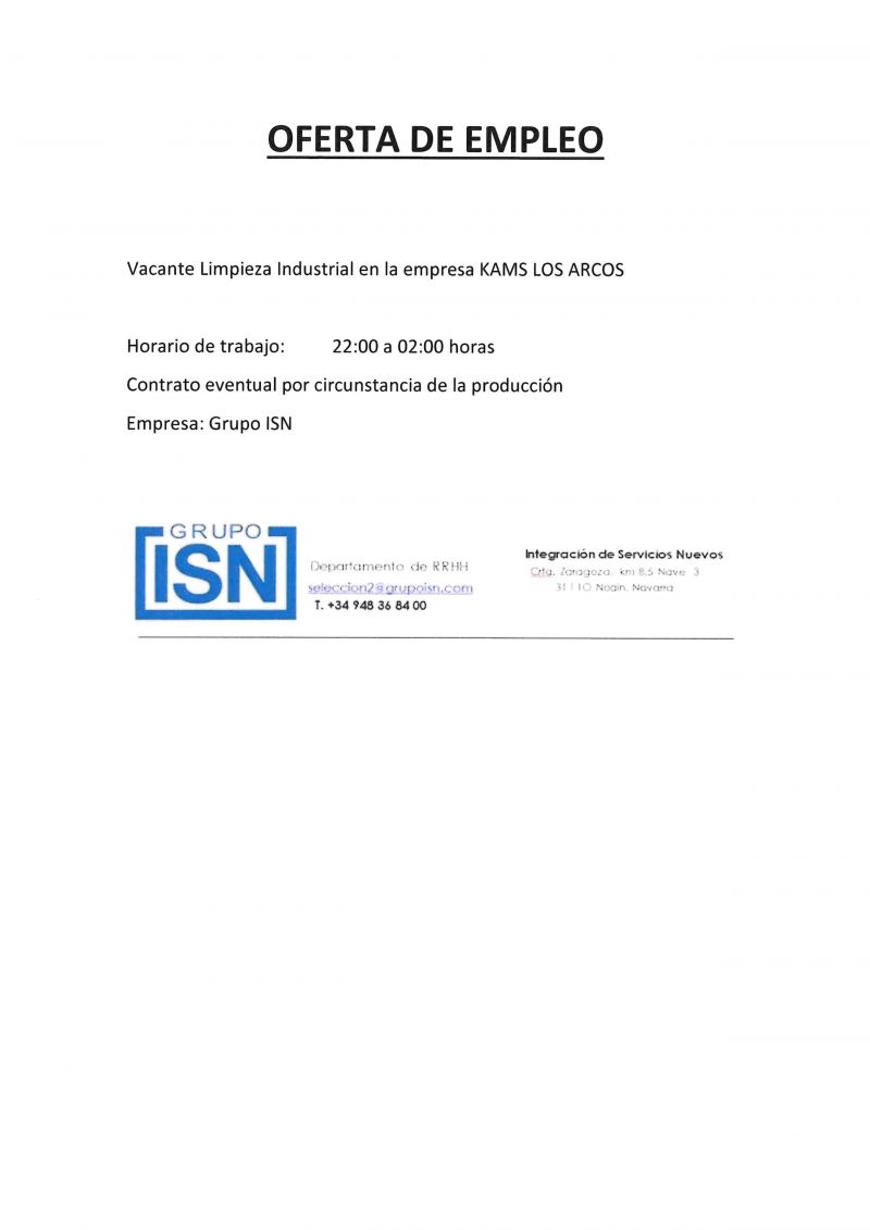 OFERTA DE EMPLEO