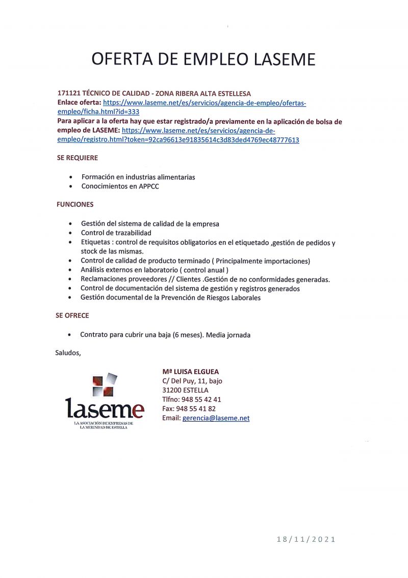 OFERTAS DE EMPLEO