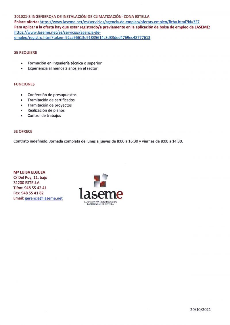 OFERTAS DE EMPLEO