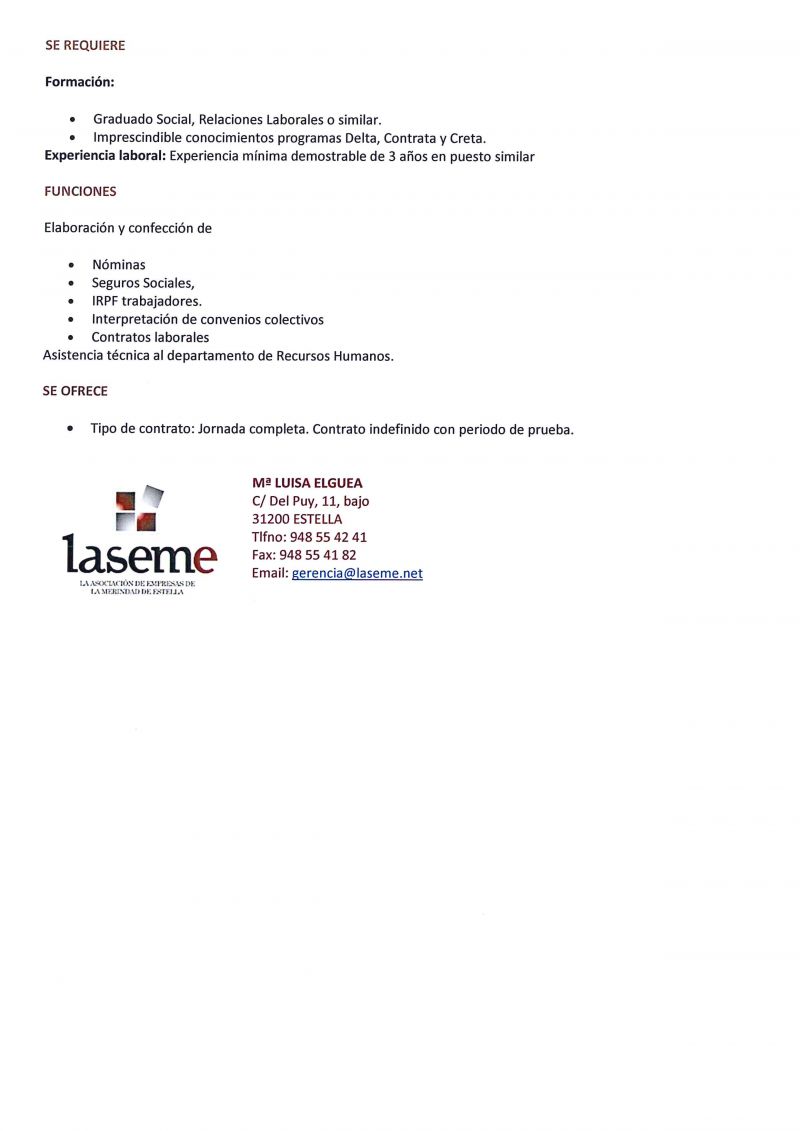 OFERTAS DE EMPLEO