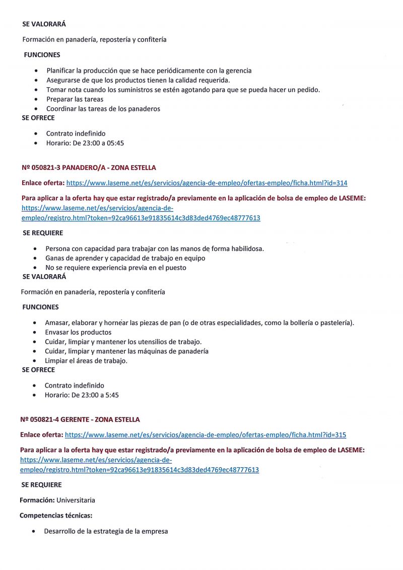 OFERTAS DE EMPLEO