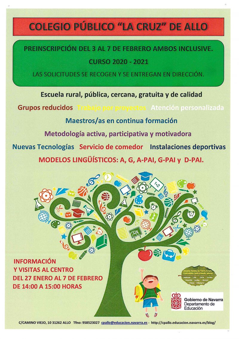 PREINSCRIPCIONES COLEGIO PÚBLICO