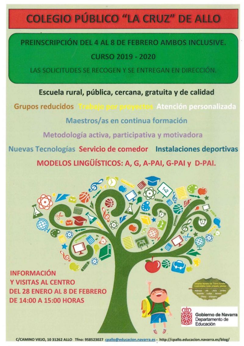 Preinscripciones Colegio público