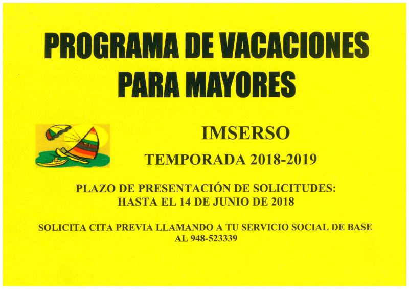 PROGRAMA DE VACACIONES PARA MAYORES
