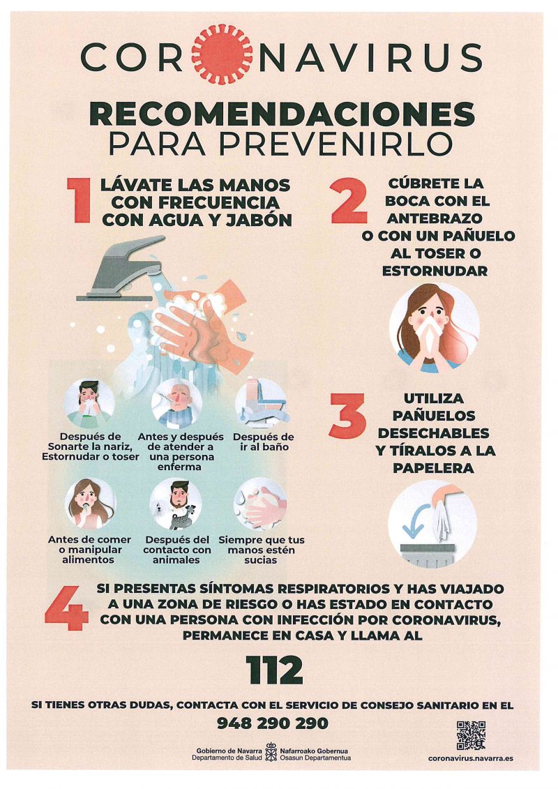 RECOMENDACIONES CORONAVIRUS