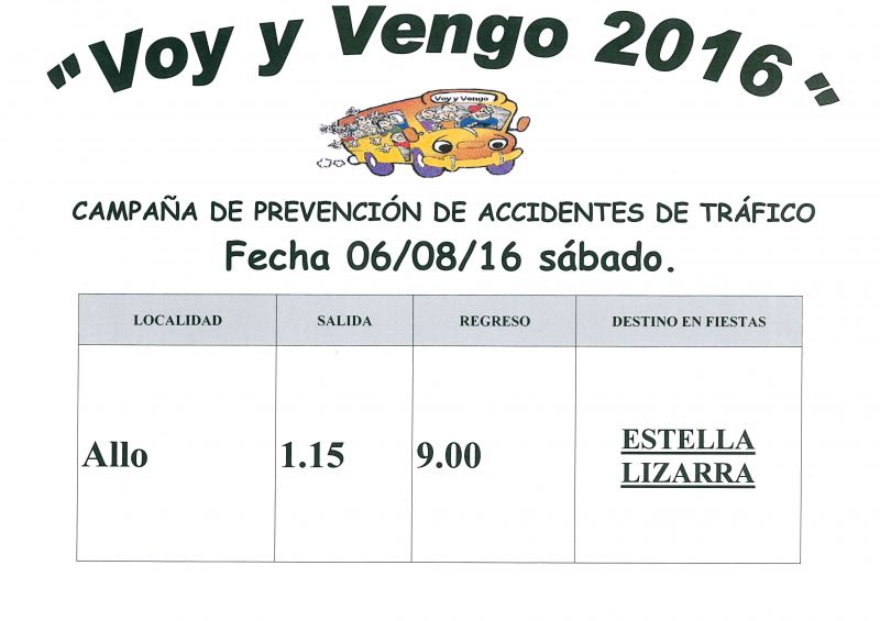 Voy y vengo Sabado