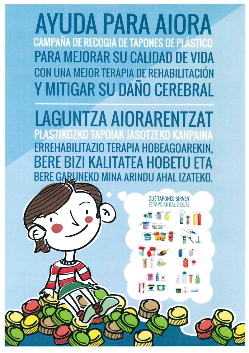Recogida de tapones de plástico