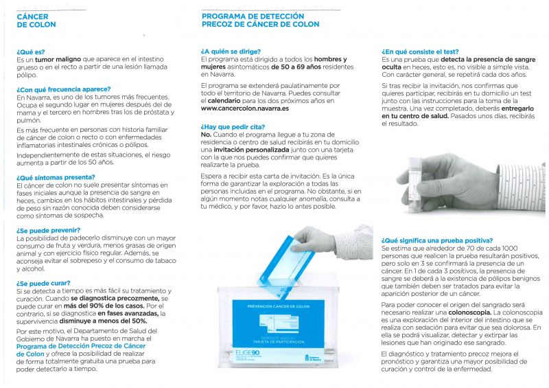 PROGRAMA DE DETECCIÓN DE CÁNCER DE COLÓN - FOLLETO REVERSO