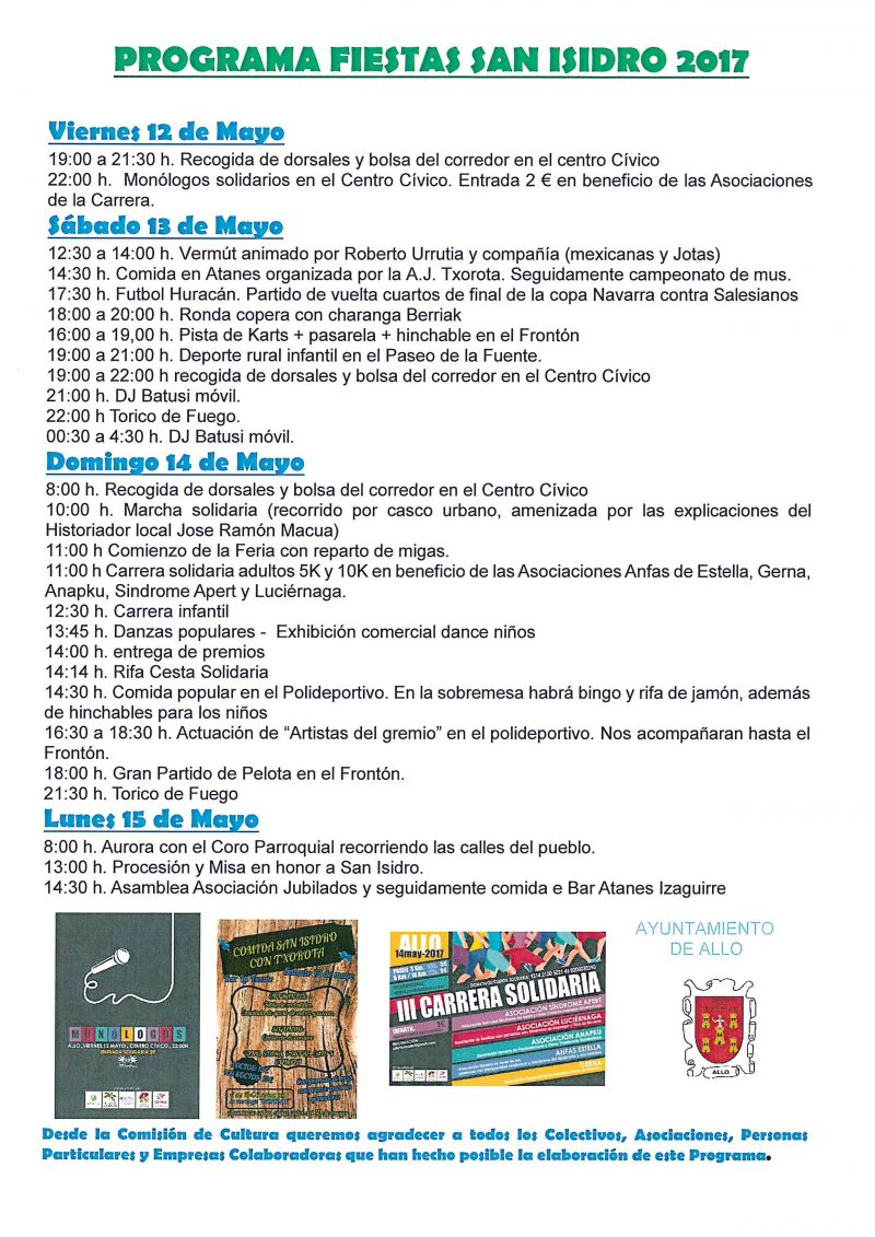 PROGRAMA SAN ISIDRO 2017