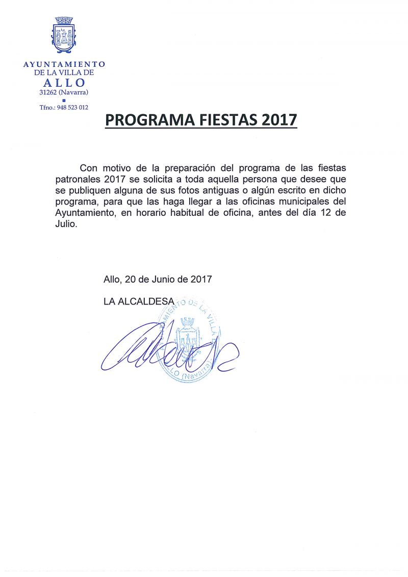 CONTENIDO PROGRAMA FIESTAS