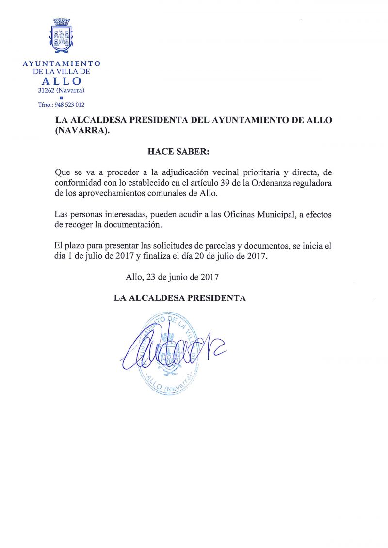 Bando aprovechamientos comunales