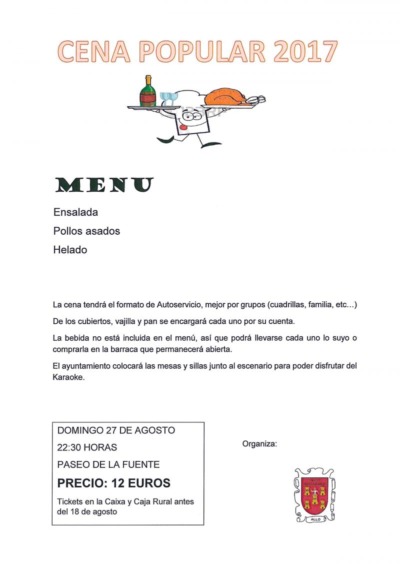 CENA POPULAR 2017 - FIESTAS