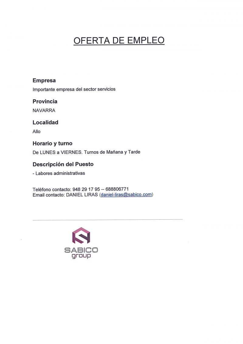 OFERTA DE EMPLEO