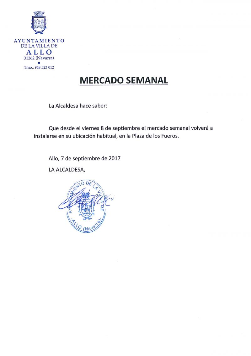 MERCADO SEMANAL