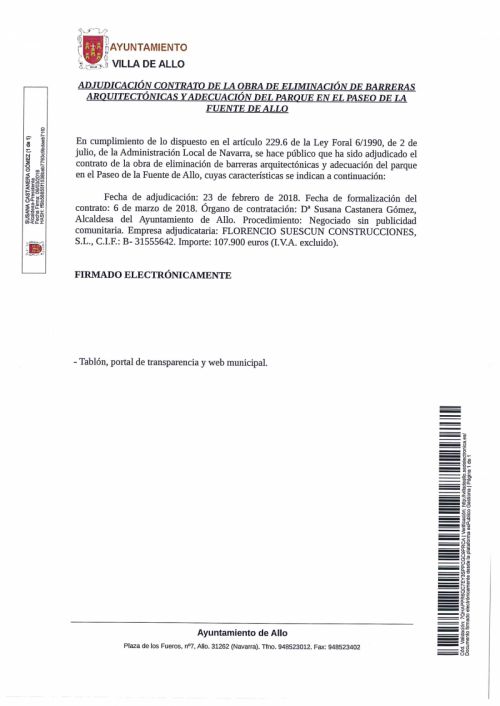 ADJUDICACIÓN CONTRATO
